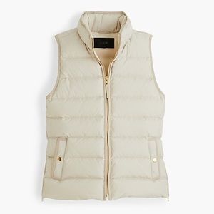J. Crew Puffy Vest, ivory, size small